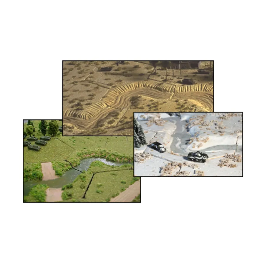 

Шестигранники ручьев и рек — 1/4 дюйма., Terrain Maker Hexes and Terrain Features