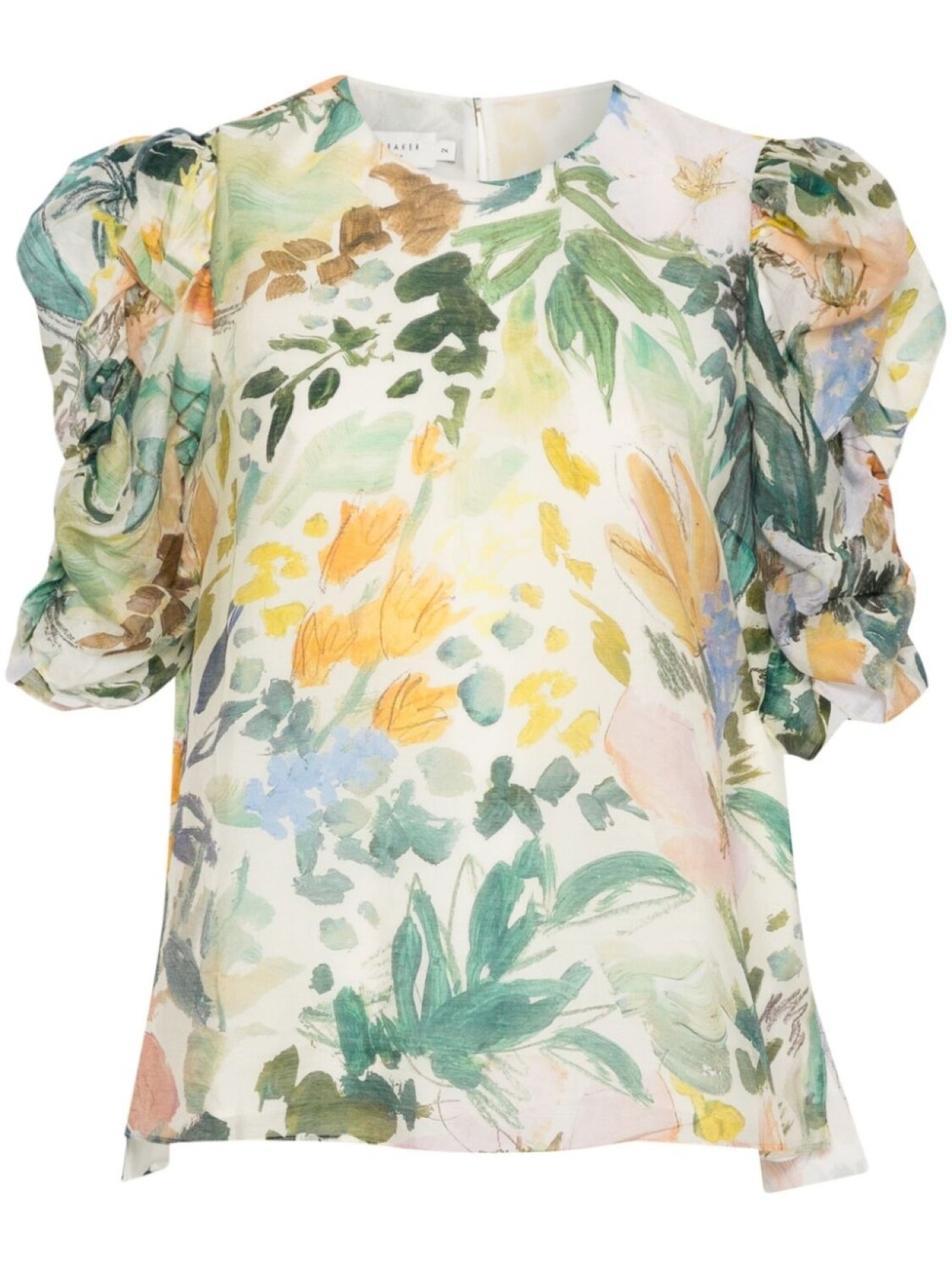 

Шифоновая блузка с принтом Ted Baker, белый