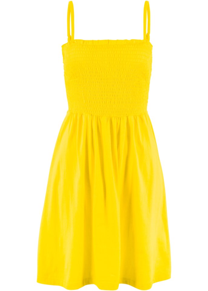 Платье из джерси с регулируемыми бретелями Bpc Bonprix Collection, желтый