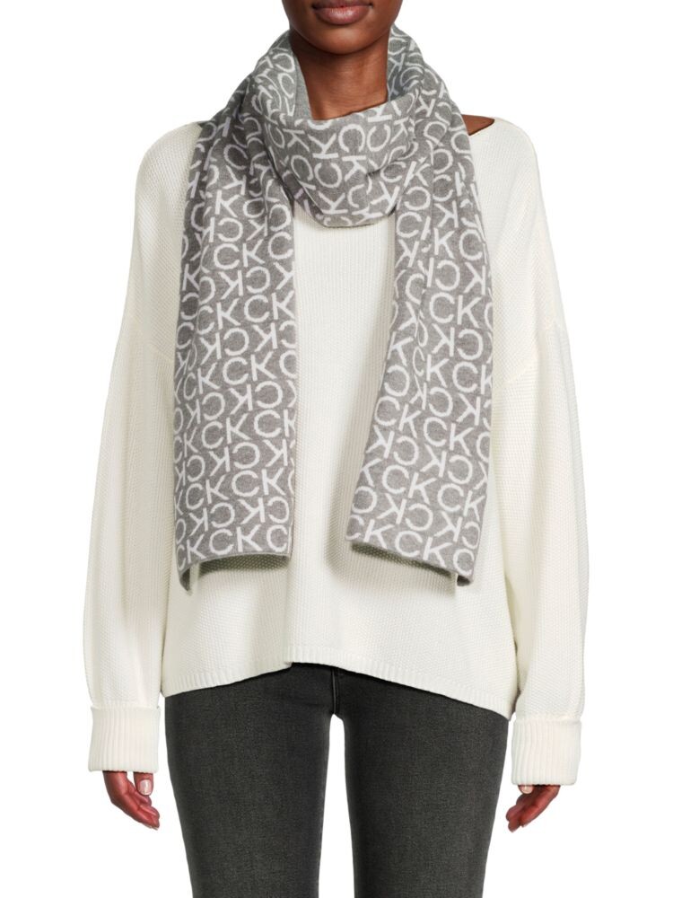 

Шарф с логотипом и запахом Calvin Klein, цвет Heathered Grey