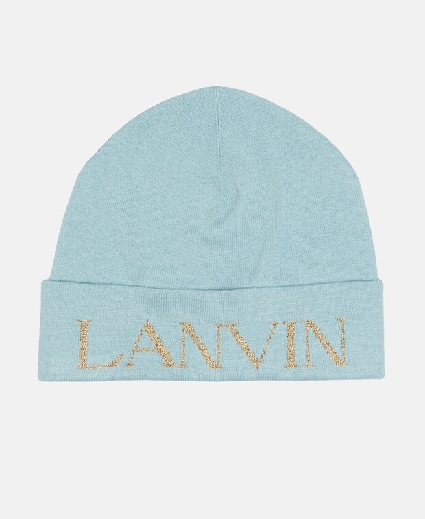 

Хлопковая шапка Lanvin, светло-синий