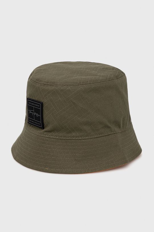 Хлопковая шапка Tommy Hilfiger, зеленый