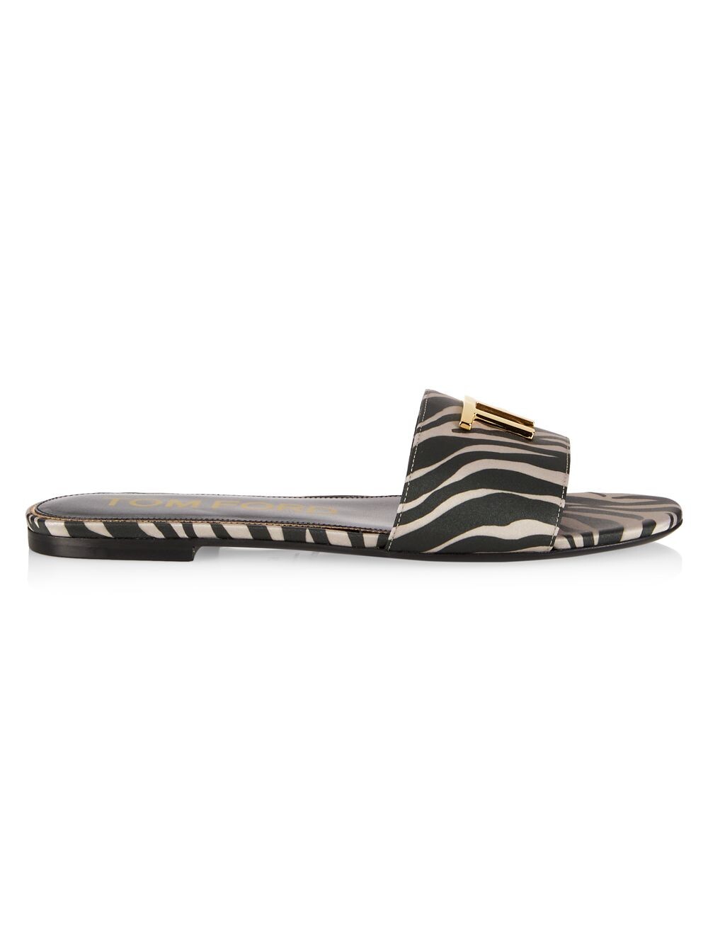 

Шлепанцы с логотипом Zebra-Print Tom Ford, черный