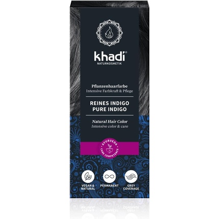 Краситель Khadi 100% чистый индиго, 100 г синий
