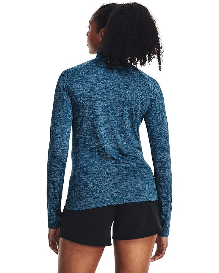 Топ Under Armour Tech 1/2 Zip Twist Top, цвет Varsity Blue/Blizzard/Metallic Silver шорты under armour play up shorts 3 0 twist цвет varsity blue blizzard blizzard