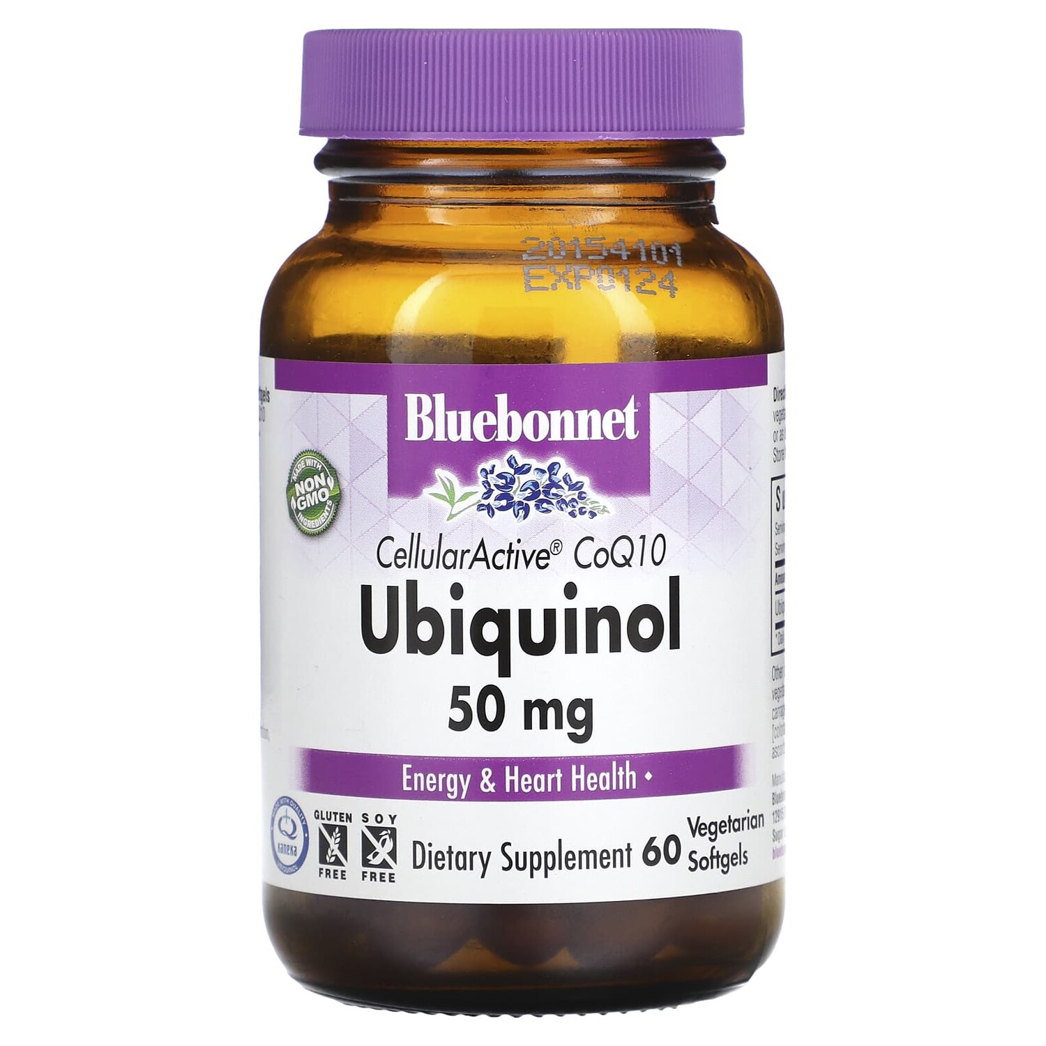 

CellularActive CoQ10, убихинол, 50 мг, 60 вегетарианских капсул, Bluebonnet Nutrition