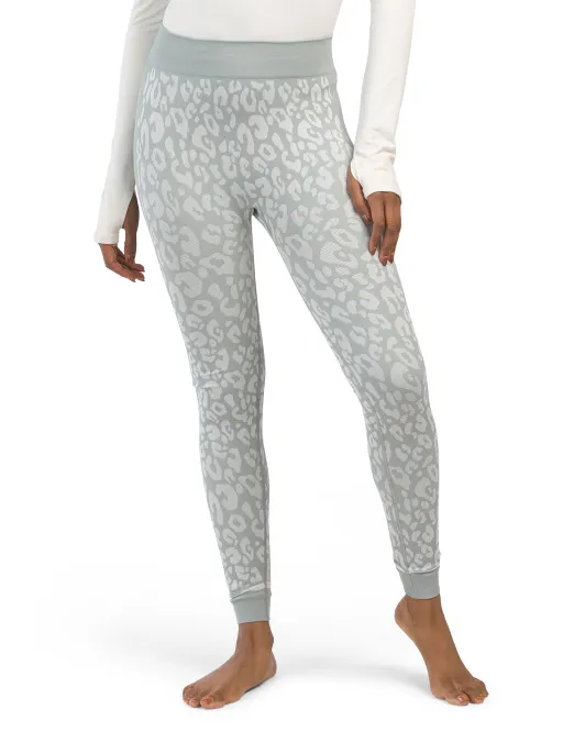 

Жаккардовые брюки с леопардовым принтом Made In Portugal Sweaty Betty, синий