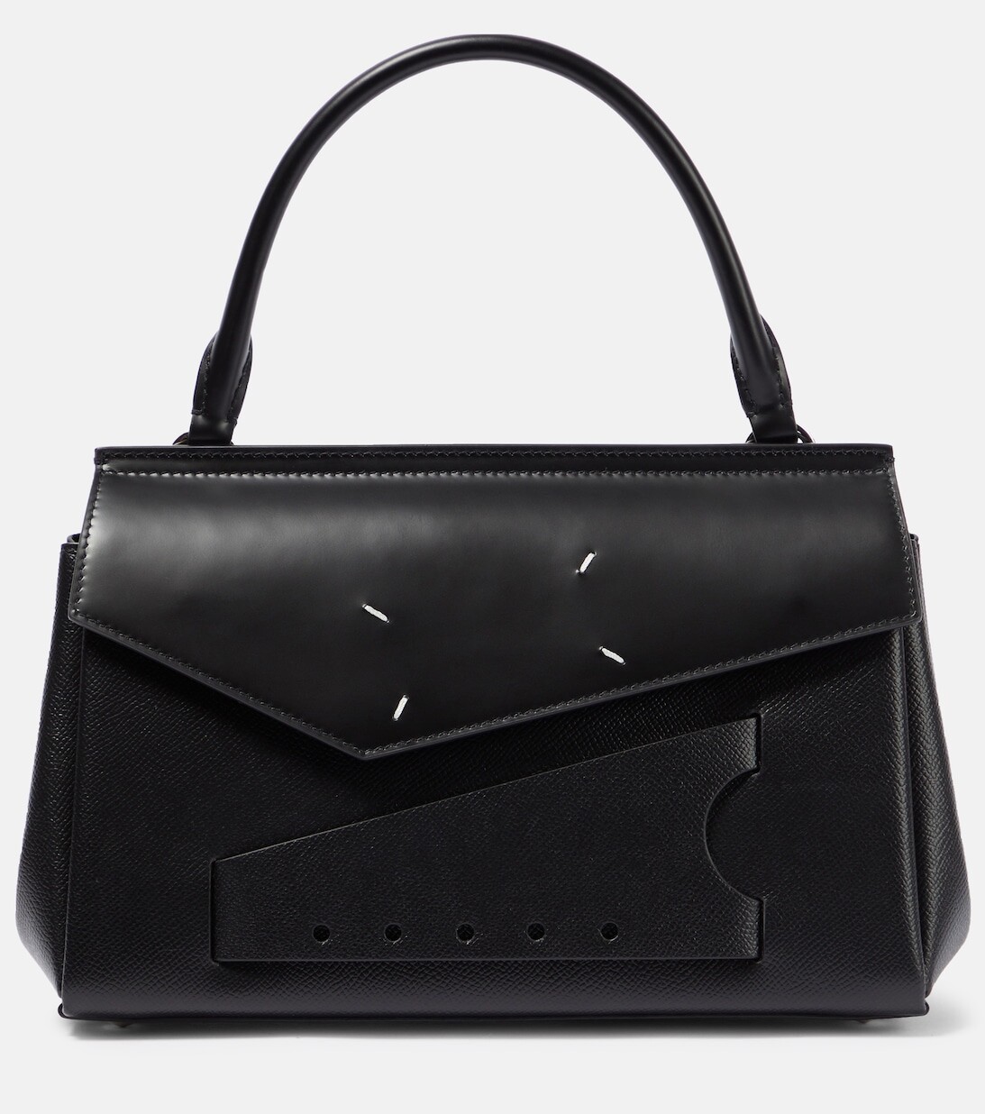 

Маленький кожаный клатч Snatched Maison Margiela, черный