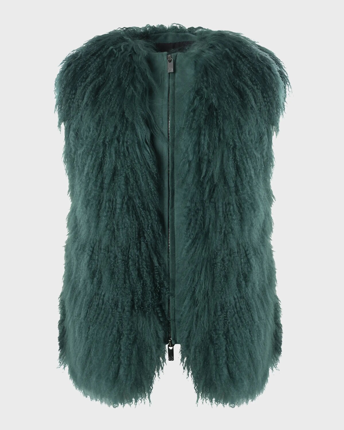 

Жилет на молнии из монгольской козы Gorski, цвет Forest Green