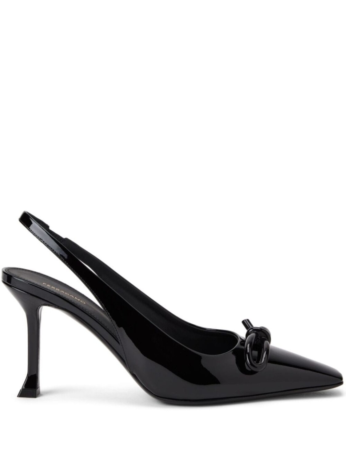 

Туфли с ремешком на пятке и бантом Ferragamo, черный