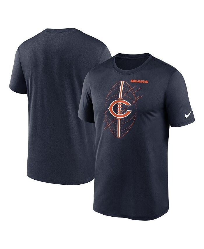 

Мужская темно-синяя футболка Chicago Bears Big and Tall Legend Icon Performance Nike, синий