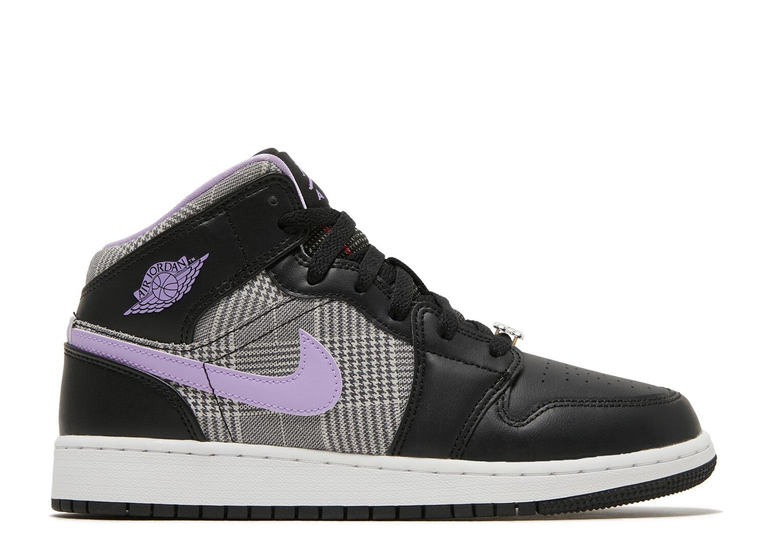 

Кроссовки Air Jordan Air Jordan 1 Mid Se Gs 'Houndstooth', черный