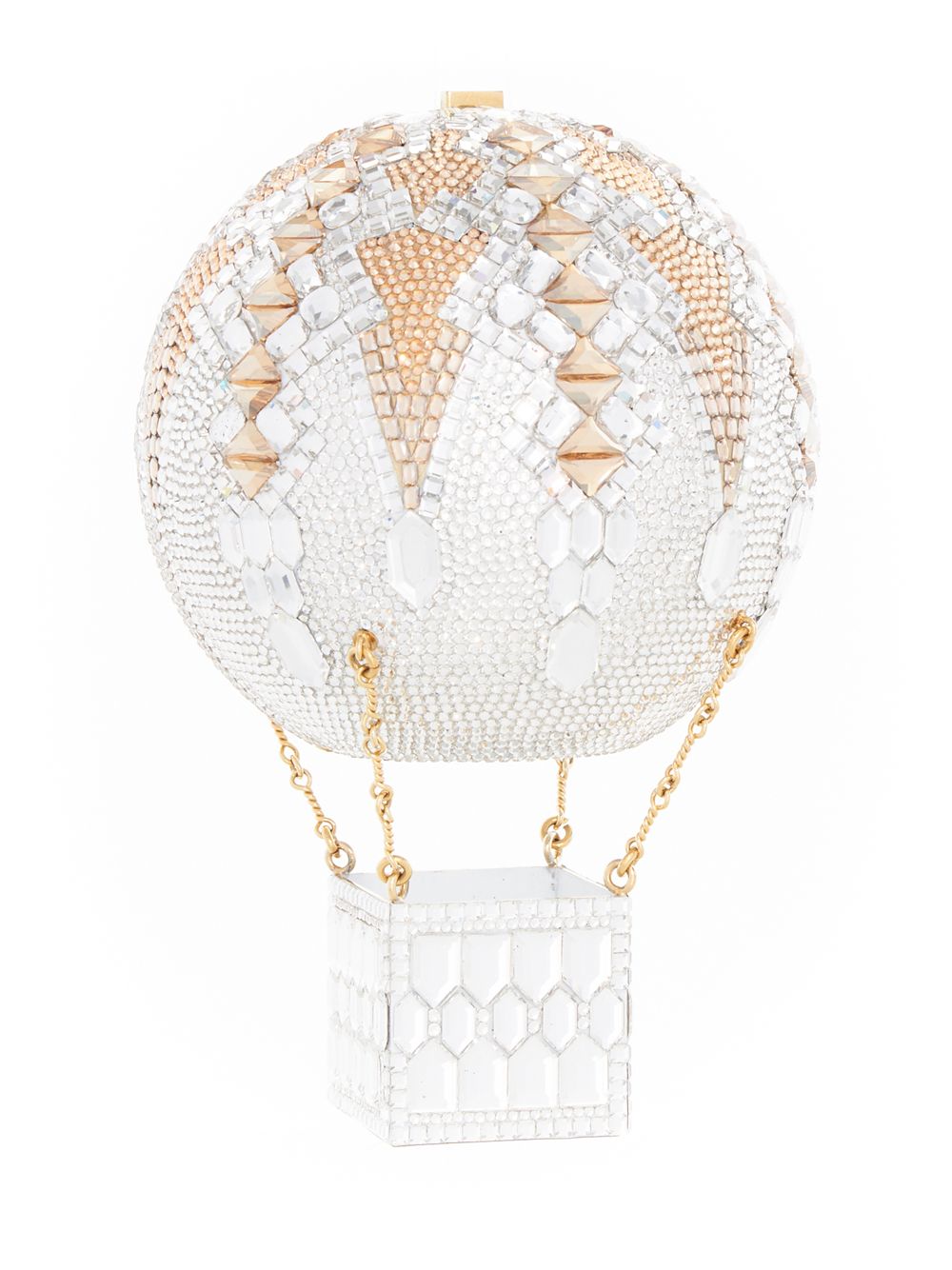 Клатч на цепочке с украшением из хрусталя в виде воздушного шара Judith Leiber Couture, разноцветный