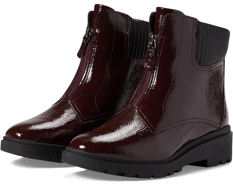 Ботинки Clarks Calla Zip, цвет Burgundy Patent