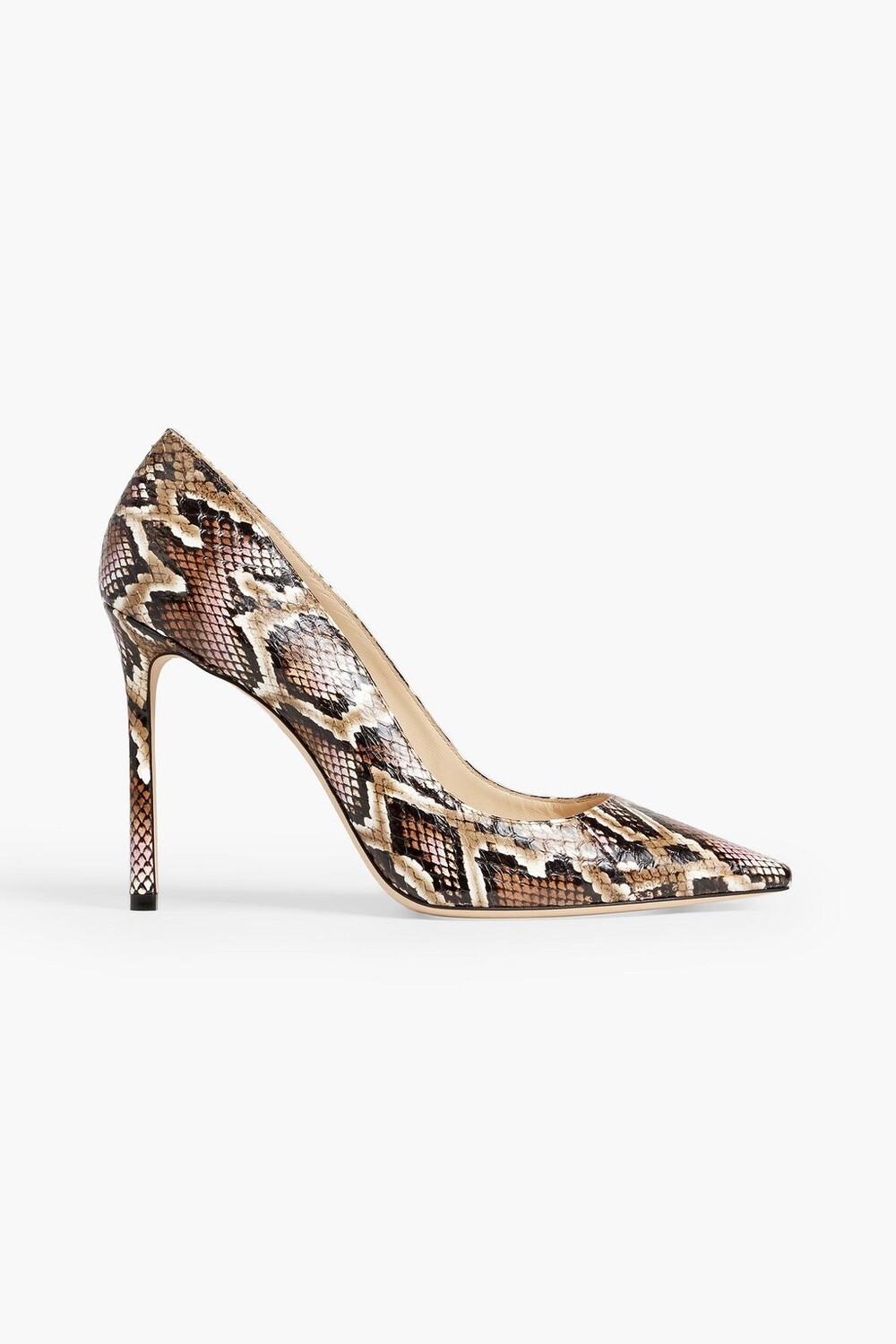 

Блестящие туфли Romy 100 elaphe JIMMY CHOO, животный принт