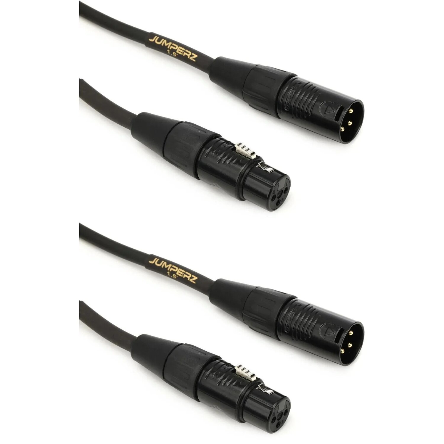 

Микрофонный кабель JUMPERZ JGM-1.5 Gold — 1,5 фута (2 шт.)