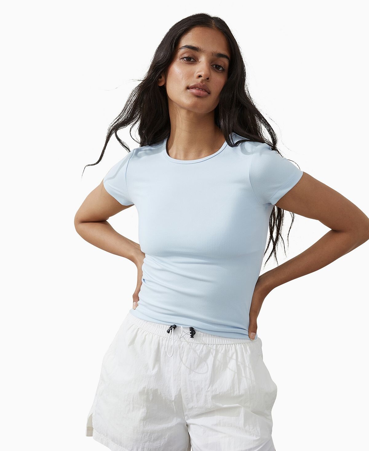 

Женская ультрамягкая футболка с круглым вырезом приталенного кроя COTTON ON