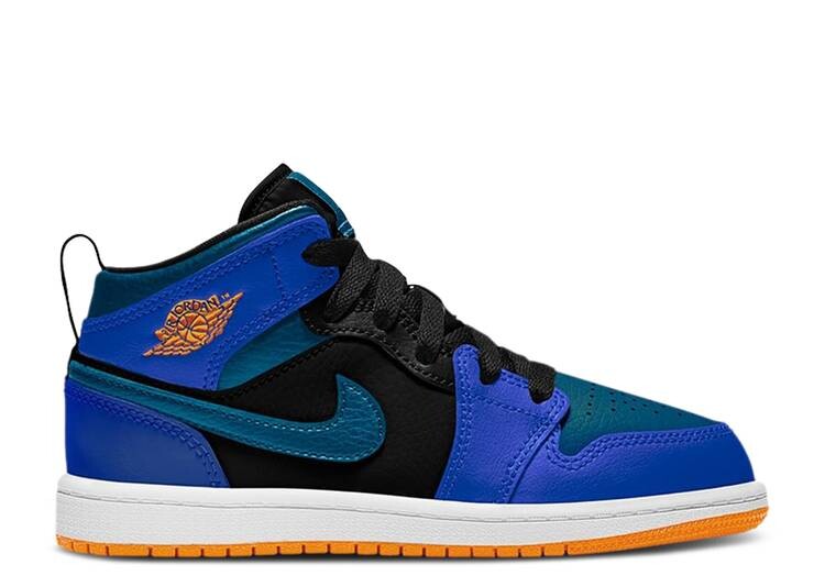 

Кроссовки AIR JORDAN 1 MID PS 'RACER BLUE', синий