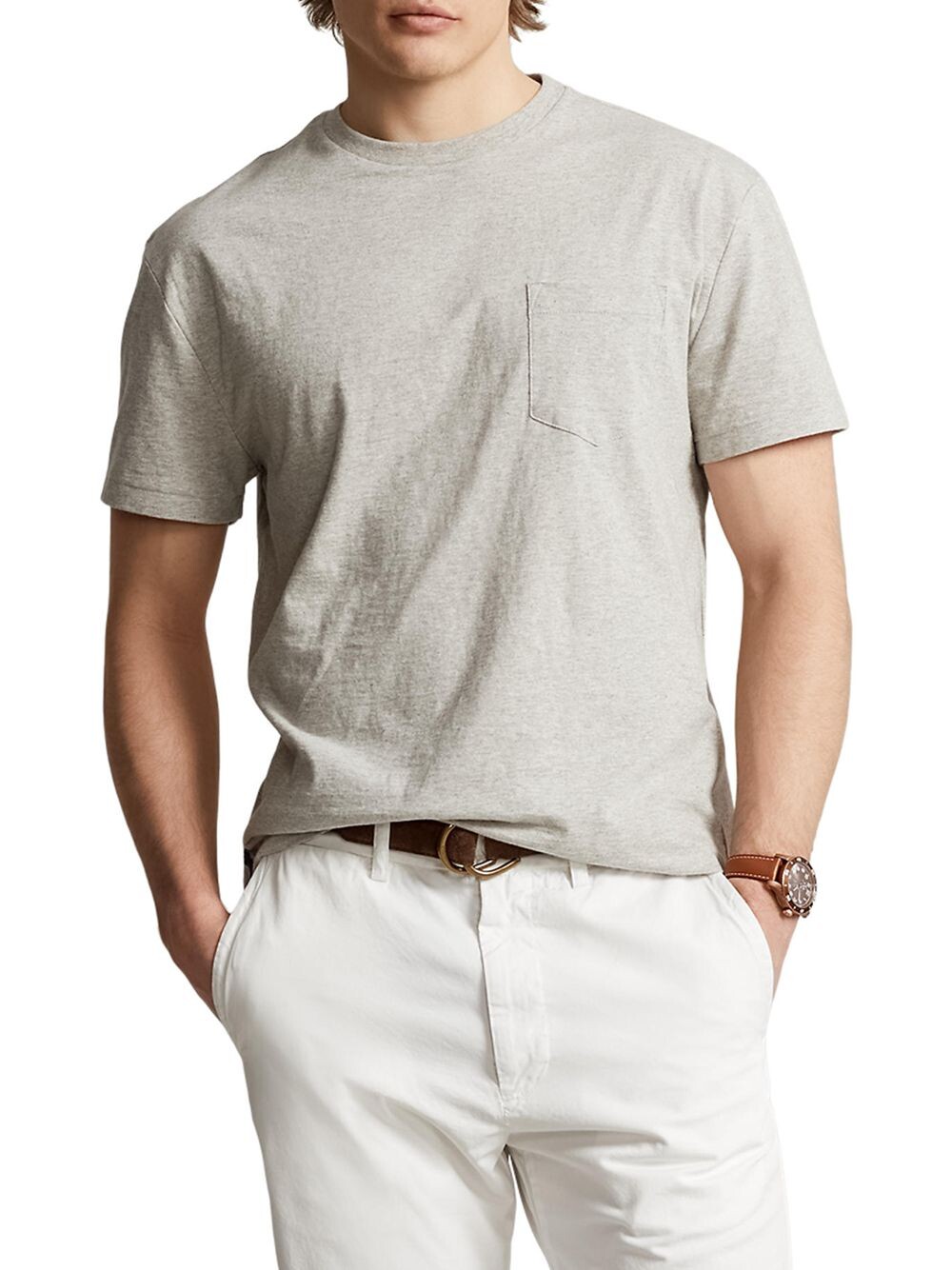 

Футболка с выстиранным карманом Newport Polo Ralph Lauren, Серый