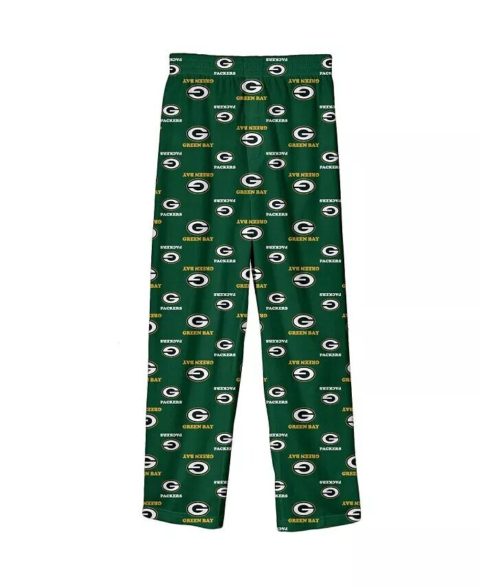 

Зеленые пижамные штаны с принтом Big Boys Green Bay Packers Outerstuff, зеленый