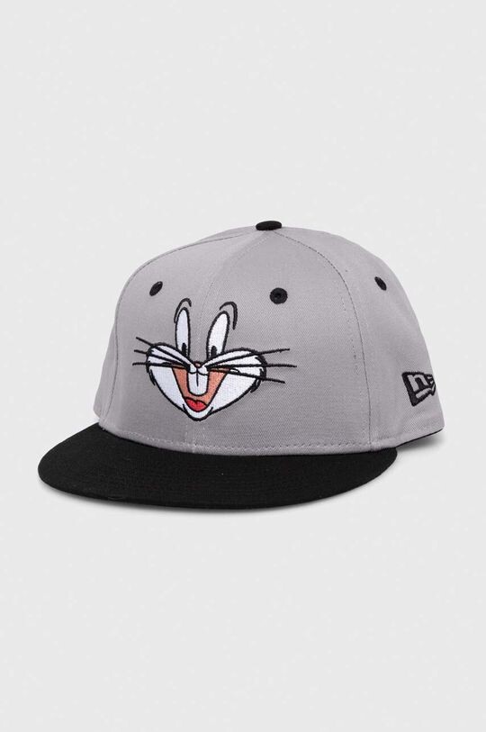 

Детская хлопковая шапка с козырьком BUGS BUNNY x Looney Tunes New Era, серый