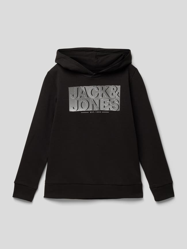 

Толстовка с принтом этикетки Jack & Jones, черный