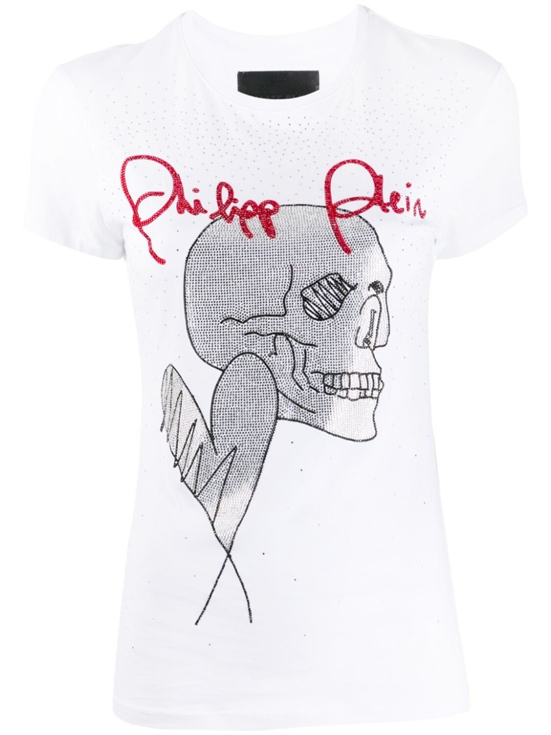 

Philipp Plein футболка Love Plein с декором Skull, белый