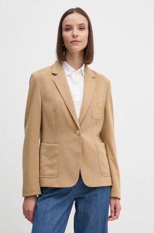 

Жакет из смесовой шерсти Tommy Hilfiger, бежевый