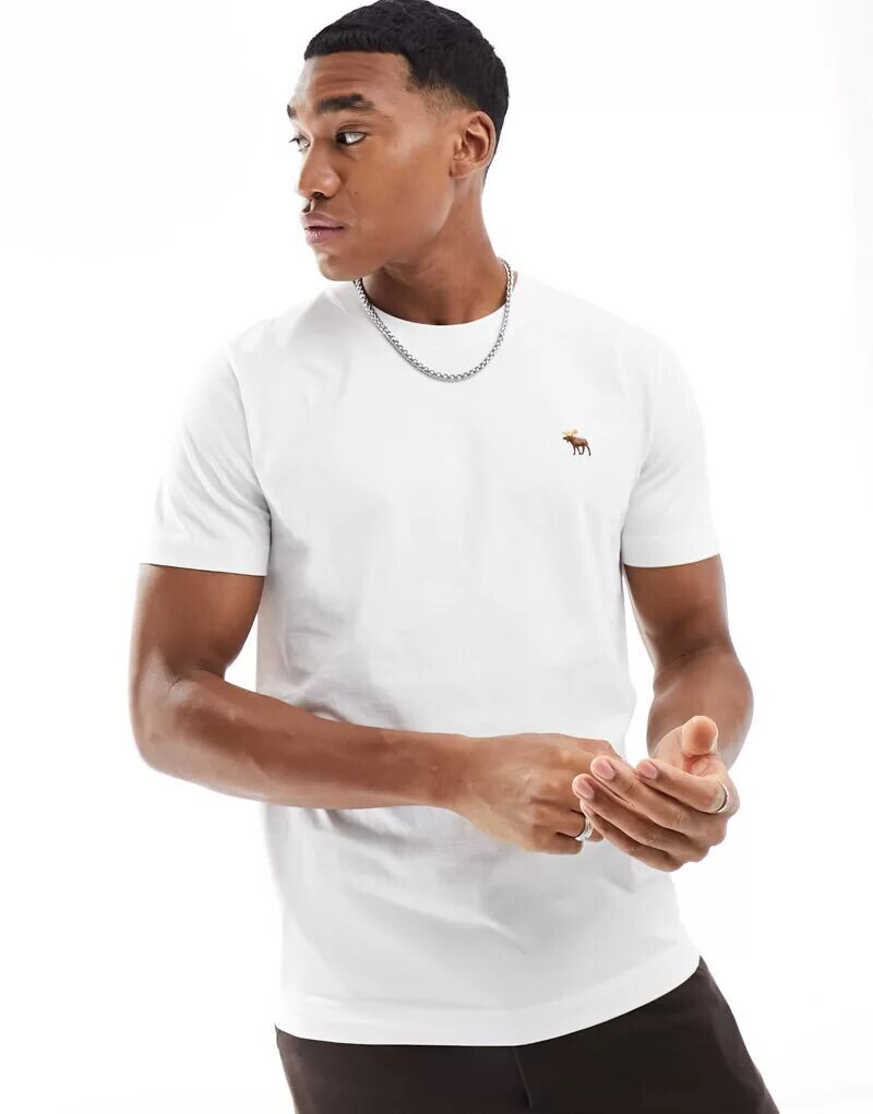 

Белая футболка с логотипом Abercrombie & Fitch Lifelike