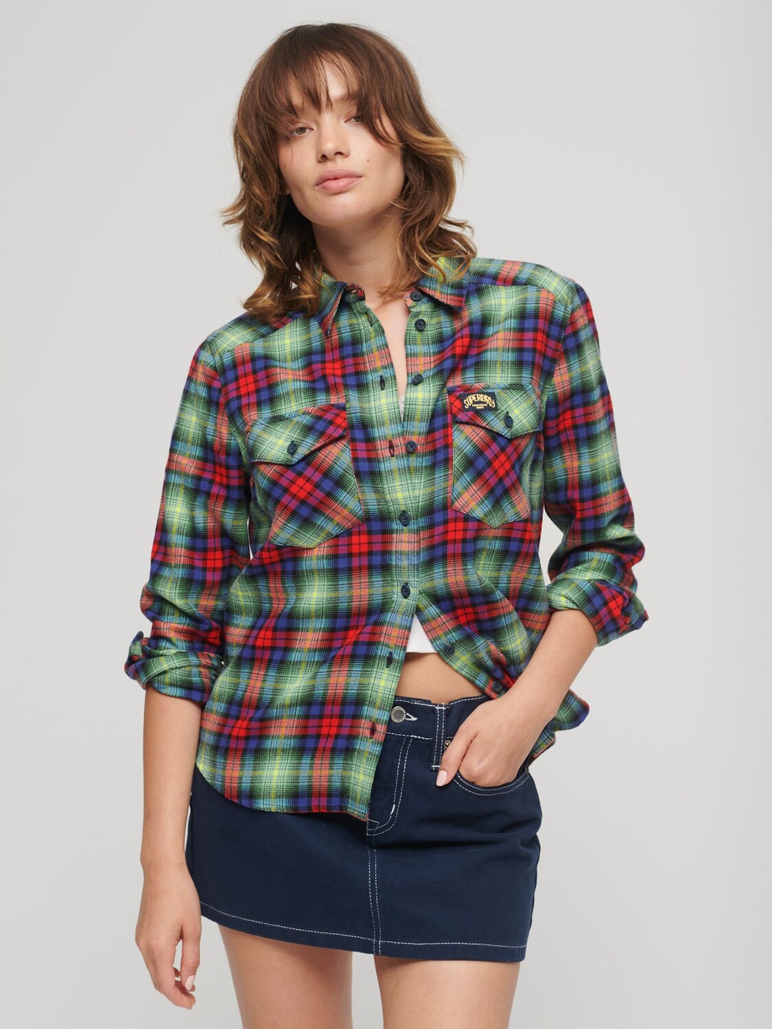 

Фланелевая рубашка в клетку Lumberjack Superdry, аризона чек