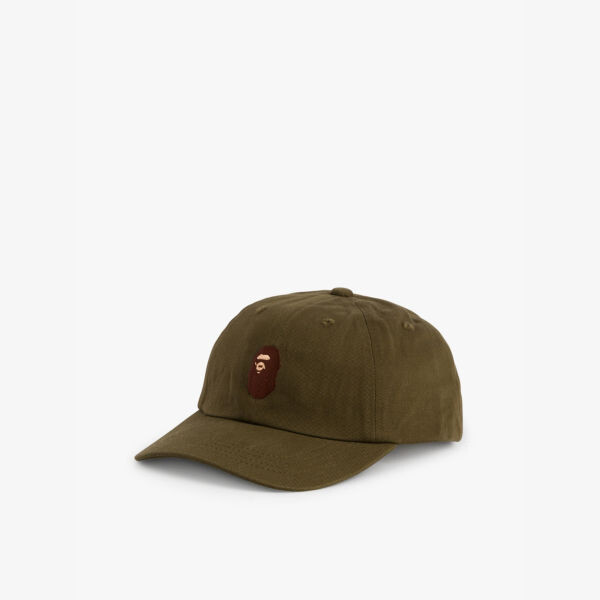 

Бейсболка из хлопка с изображением головы обезьяны A Bathing Ape, серый