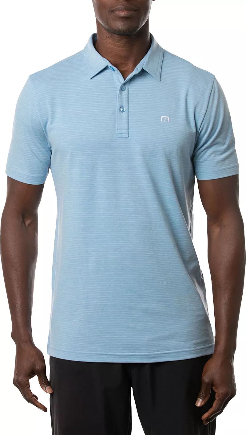 Мужская рубашка-поло для гольфа TravisMathew The Heater, голубой
