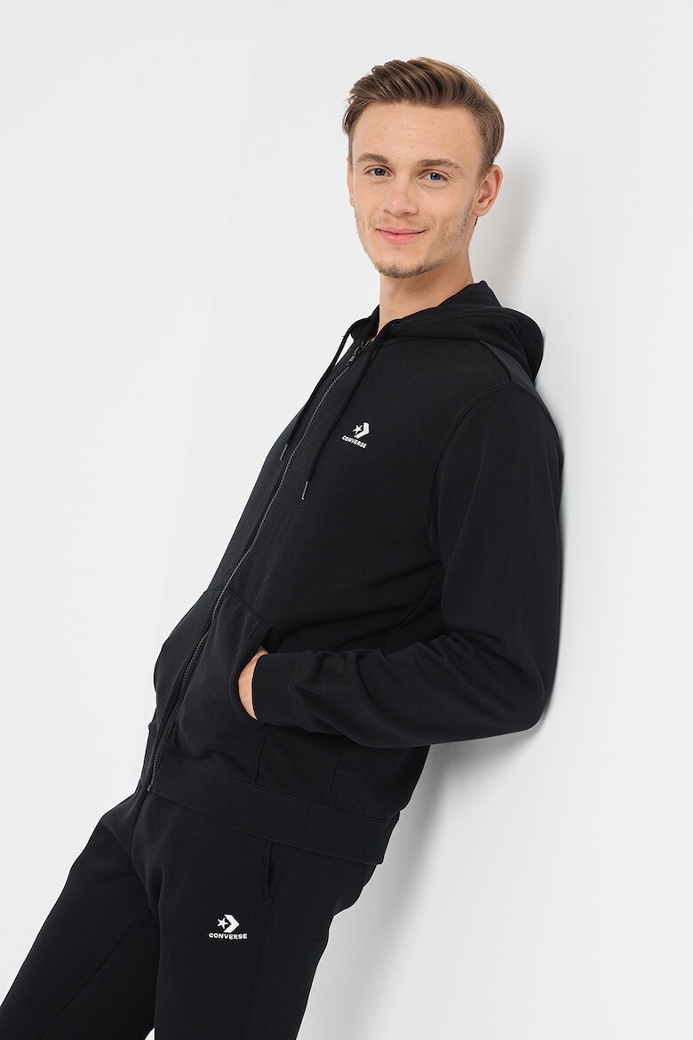 

Толстовка с молнией и боковыми карманами Converse, черный