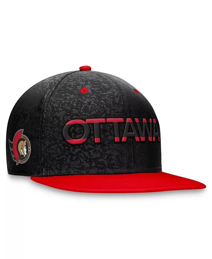 

Мужская черно-красная двухцветная бейсболка Ottawa Senators Authentic Pro Rink Snapback Fanatics, черный