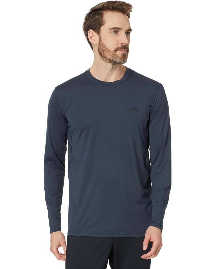 

Топ RVCA VA Sport Vent Long Sleeve, цвет Navy Heather