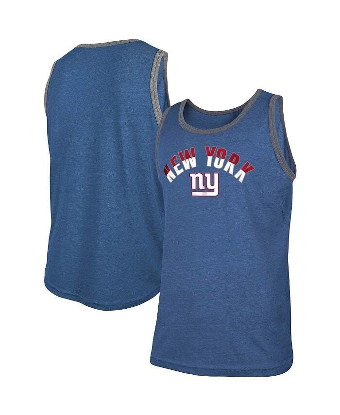 

Мужская майка с принтом Royal New York Giants Ringer Tri-Blend с принтом New Era, синий