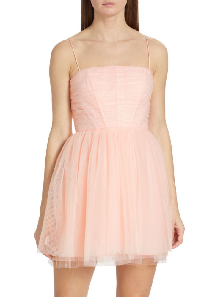 Мини-платье из тюля Babydoll Ml Monique Lhuillier, цвет Sweet Pink pink edp 100 ml kadın parfümü