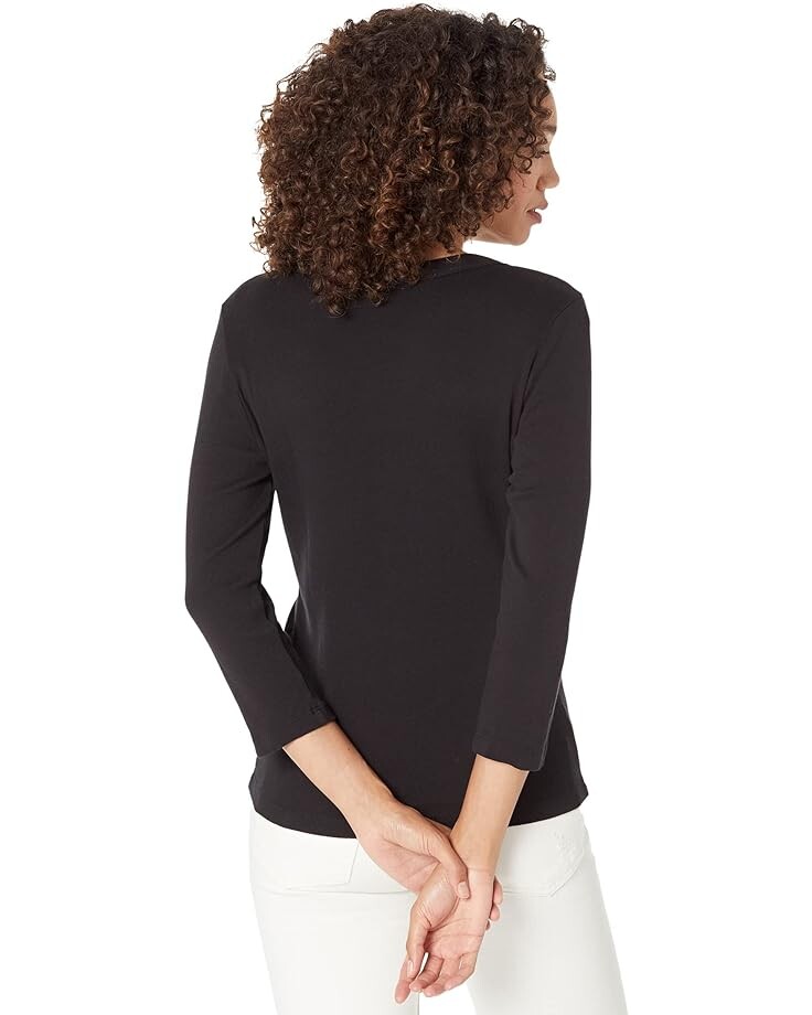 

Футболка Michael Stars Kim 3/4 Sleeve Tee, черный