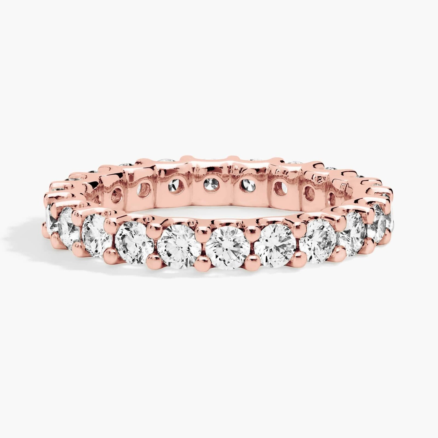 

Кольцо Luna Lab-Grown Diamond Eternity из 14-каратного розового золота (2 карата, двойной - FG / VS2-SI1) Blue Nile