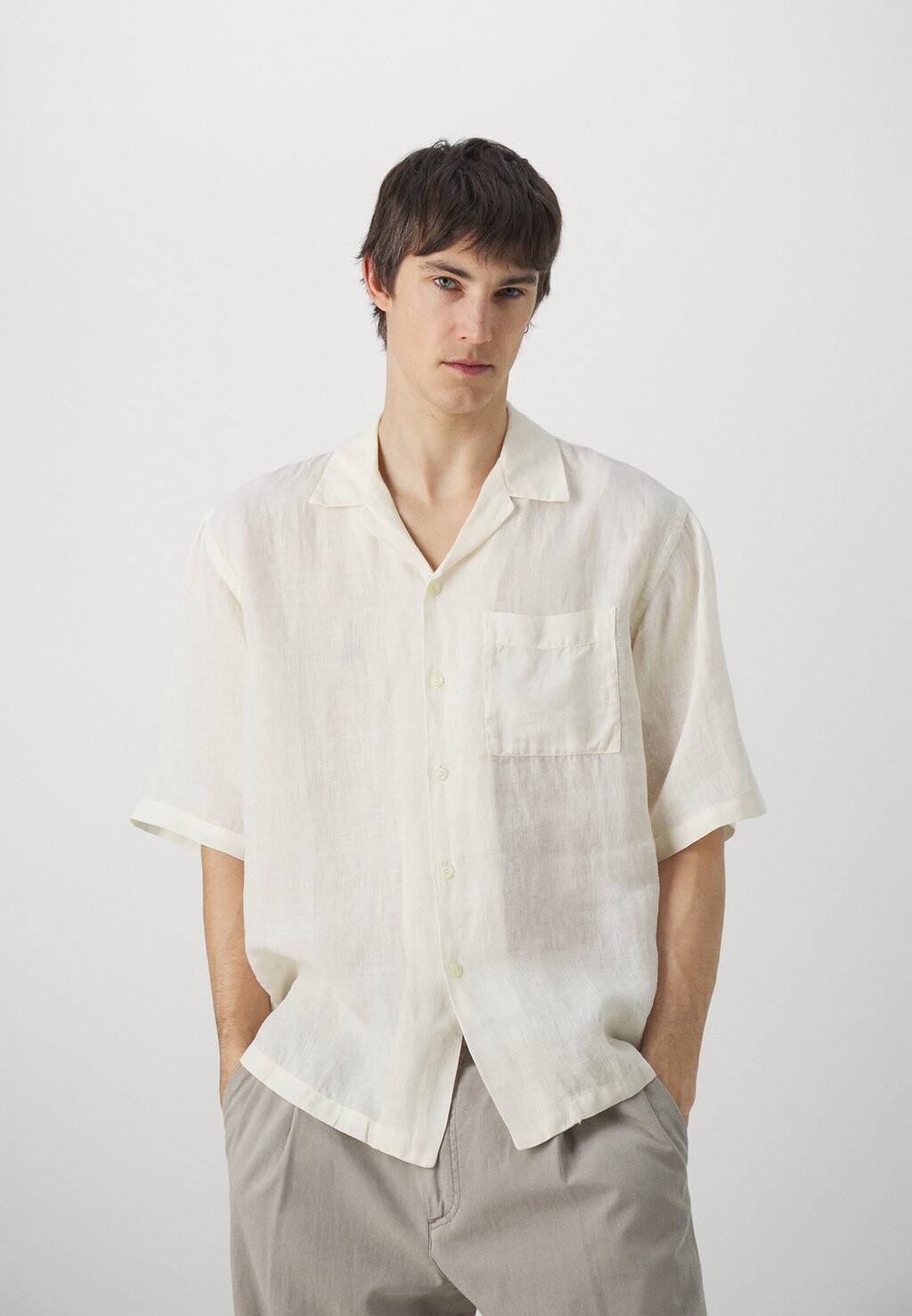 

Рубашка SHORT SLEEVE MEN 120% Lino, цвет butter