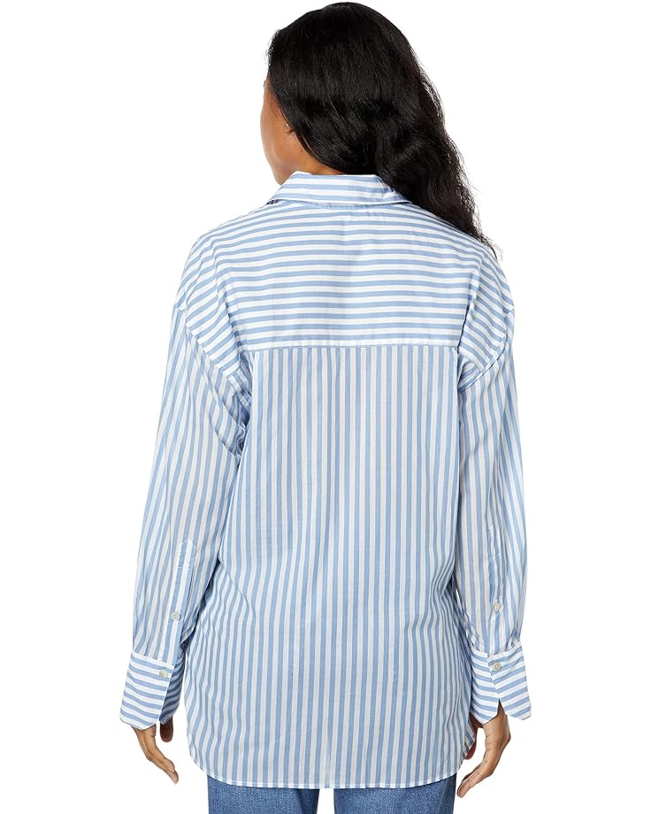 цена Рубашка Vince Stripe Oversized Shirt, цвет Riviera