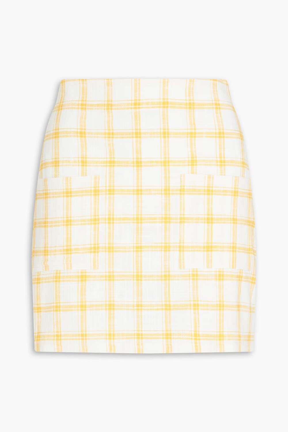 

Мини-юбка в клетку из хлопка Claudie Pierlot, желтый