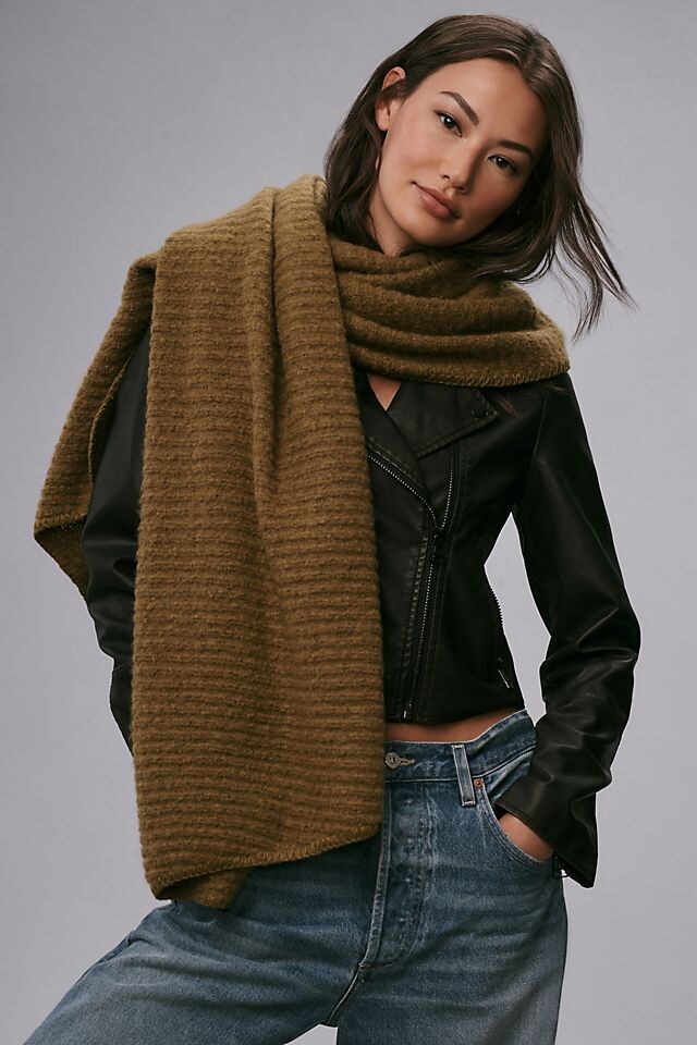 

Шарф Anthropologie, оливковый