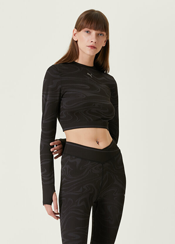 

Черная серая футболка formknit с узором Puma, Черный