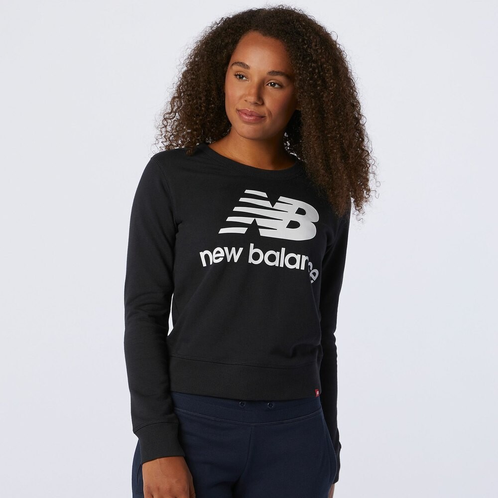 

Толстовка New Balance Essentials Crew Fleece, черный