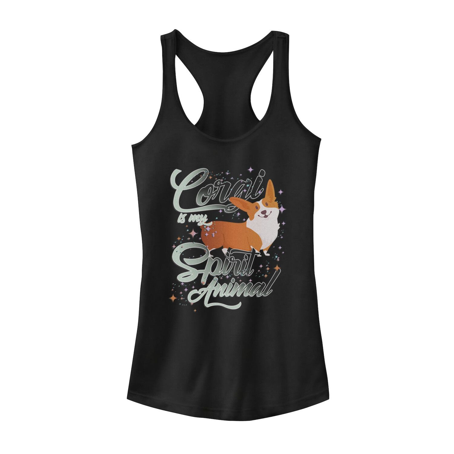 

Майка с рисунком собаки Corgi Spirit для юниоров, черный