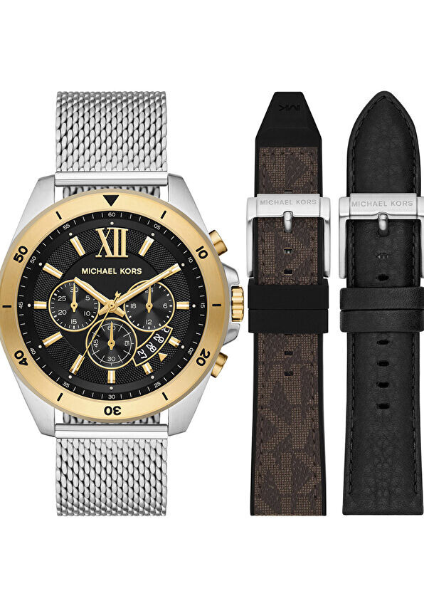 

Mk8961 серые мужские наручные часы и запасной ремешок Michael Kors, черный