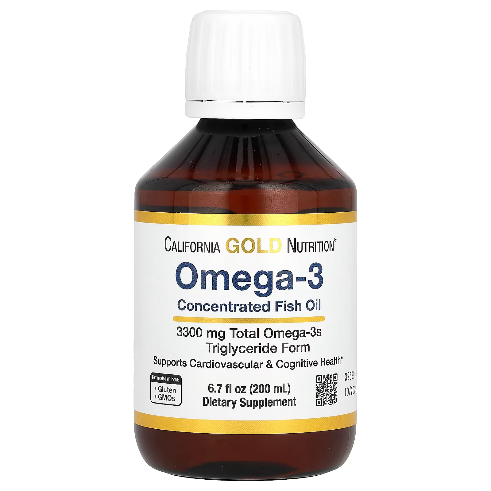 цена California Gold Nutrition Норвежский рыбий жир Omega 3 Extra Strength с натуральным вкусом лимона, 6,7 жидких унций (200 мл)