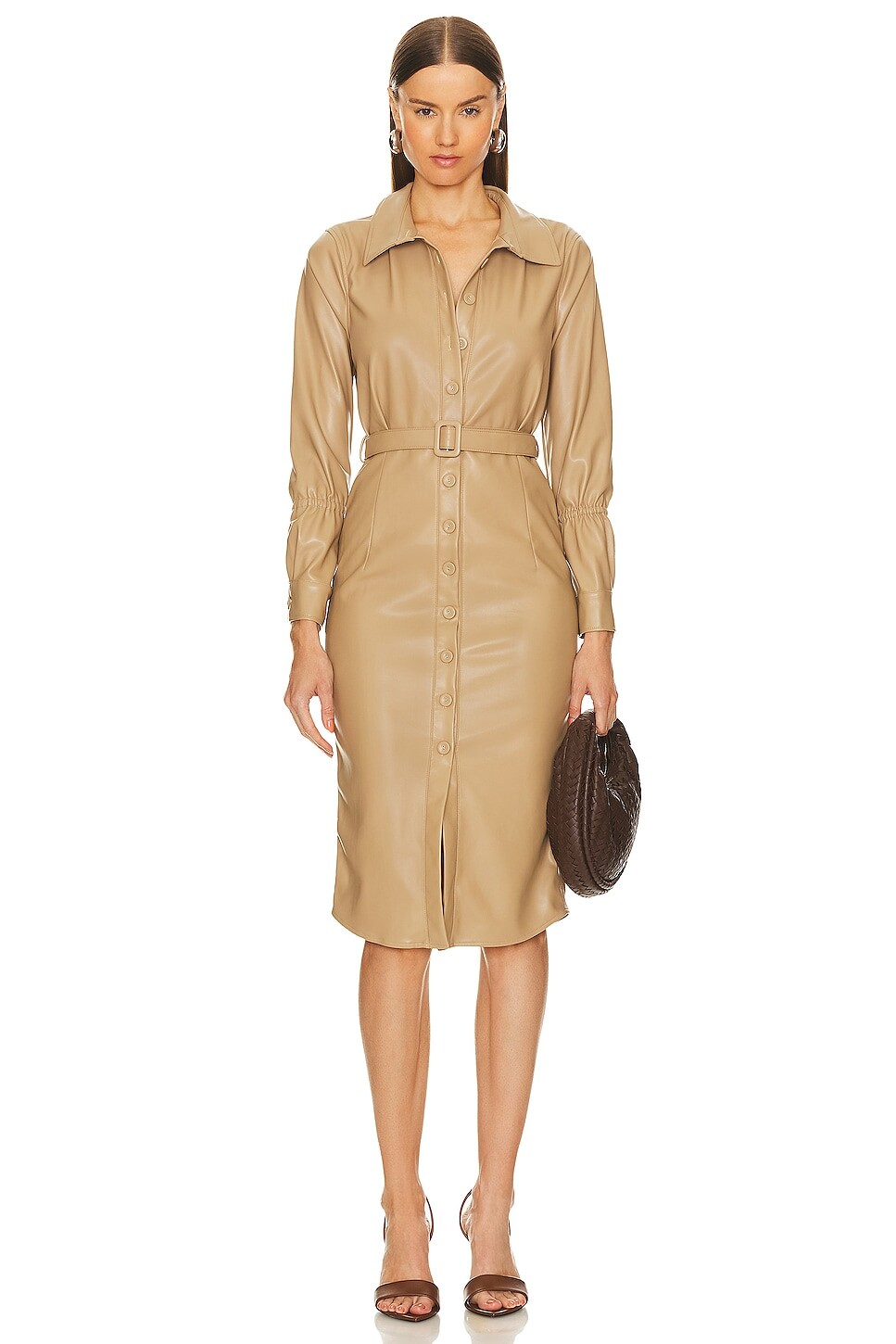 

Платье HEARTLOOM Laguna Faux Leather, песочный, Бежевый