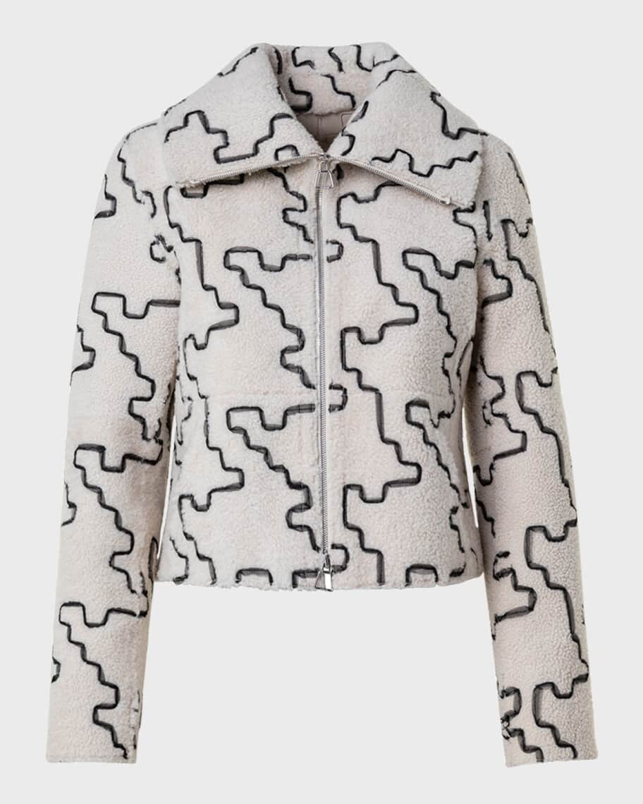 

Пиджак из тюля с вышивкой Sasha Shearling Pied De Poule Akris
